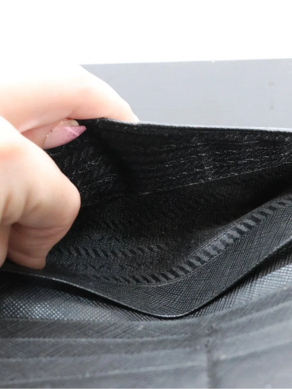 Authentic Prada Black Saffiano Long Wallet Vela MV1 w/ Auth Card + COA